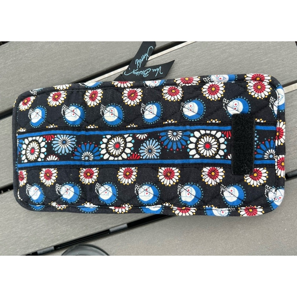 Vera Bradley Trifold Pocket Wallet Compact‎ Coin Purse Night Owl Red White Blue - Picture 4 of 10